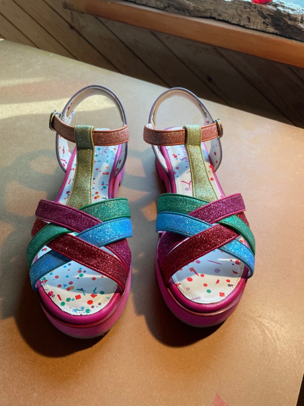 Lola Ramona Ellie Glitter Sandals - Size US9/EU39